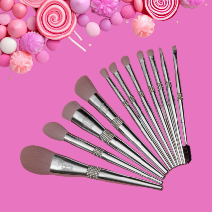 Makeup Brush set Silver